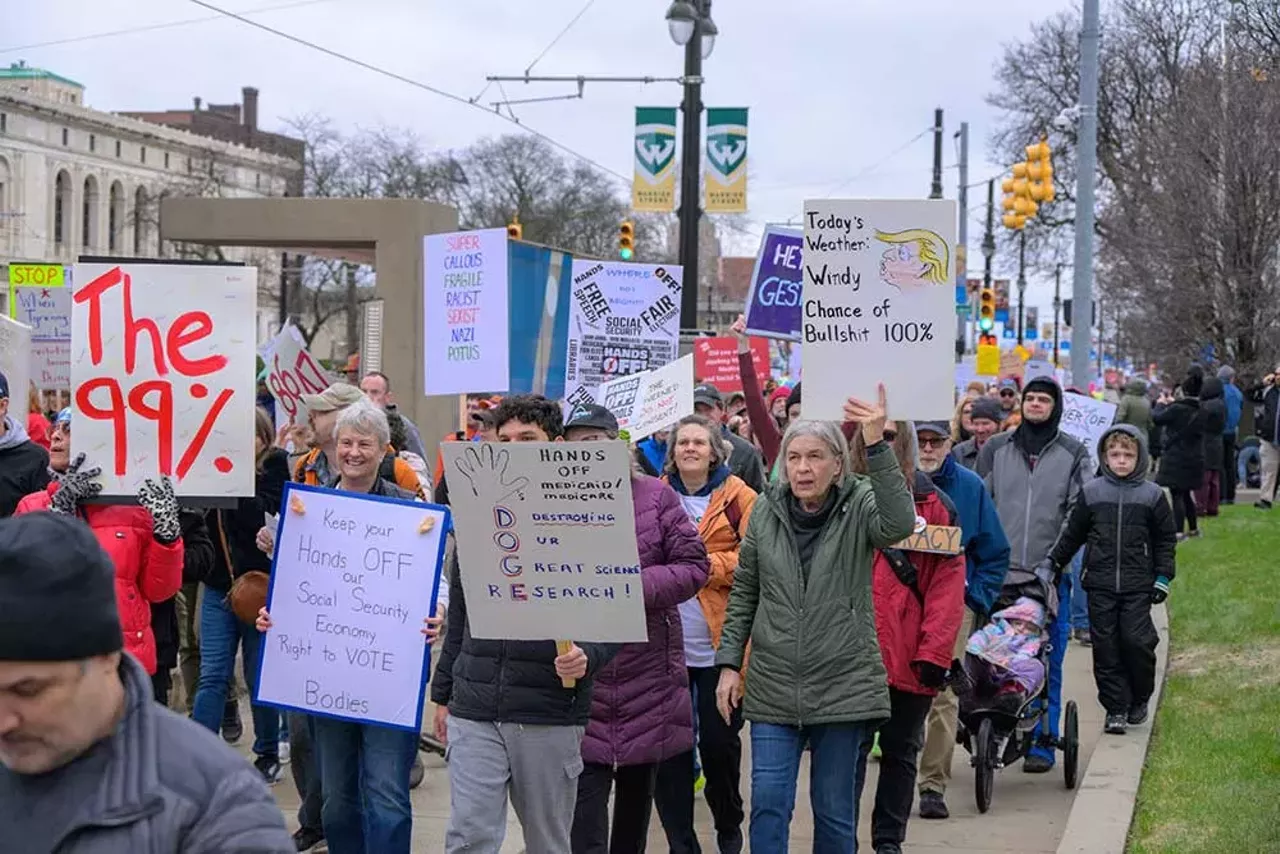 Image: Thousands protest Trump in Detroit as part of nationwide ‘Hands Off!’ rallies [PHOTOS]